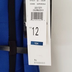 Royal Blue and Black Dress